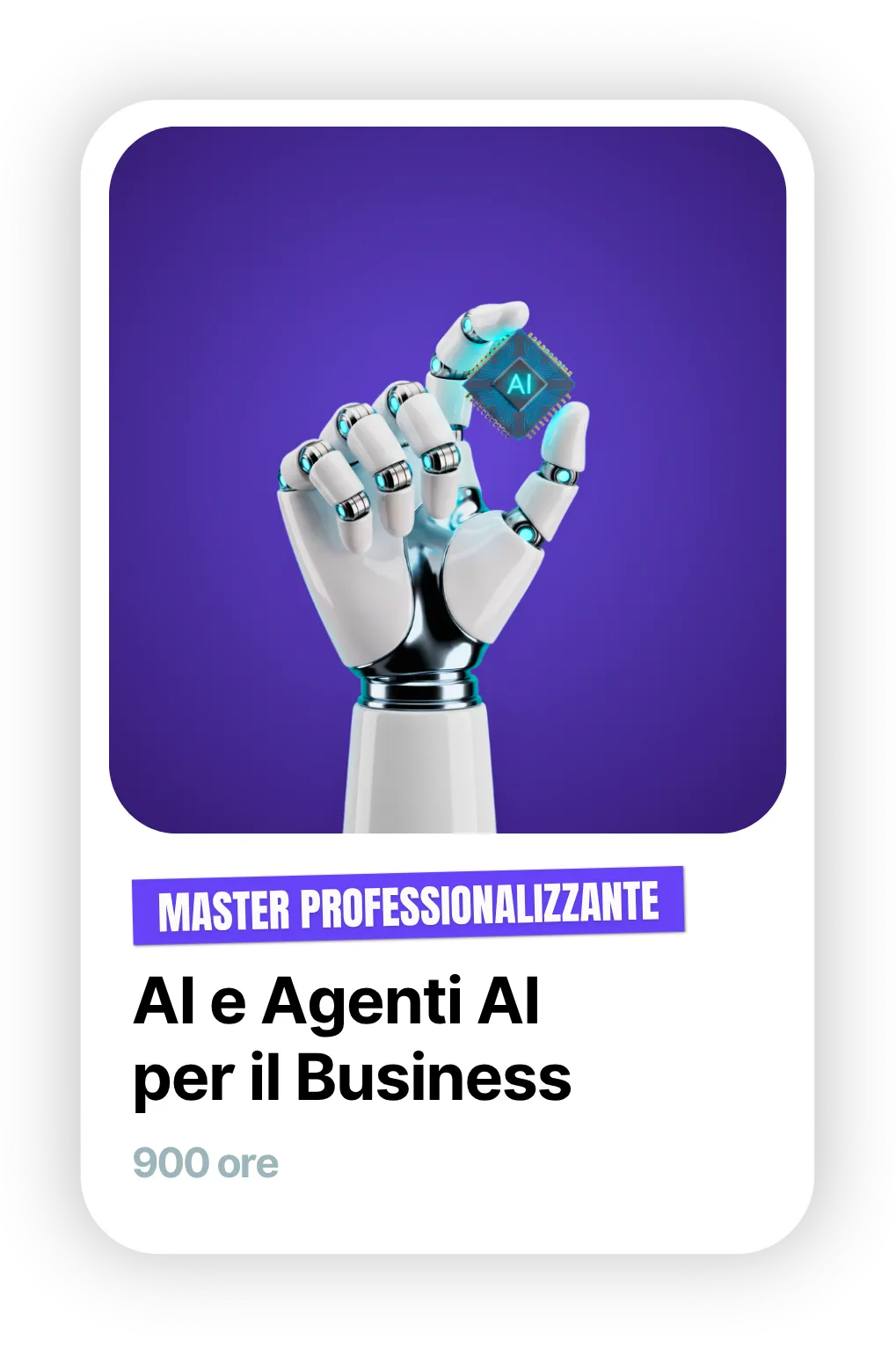 Master professionalizzante in AI e Agenti AI per il Business, 900 ore