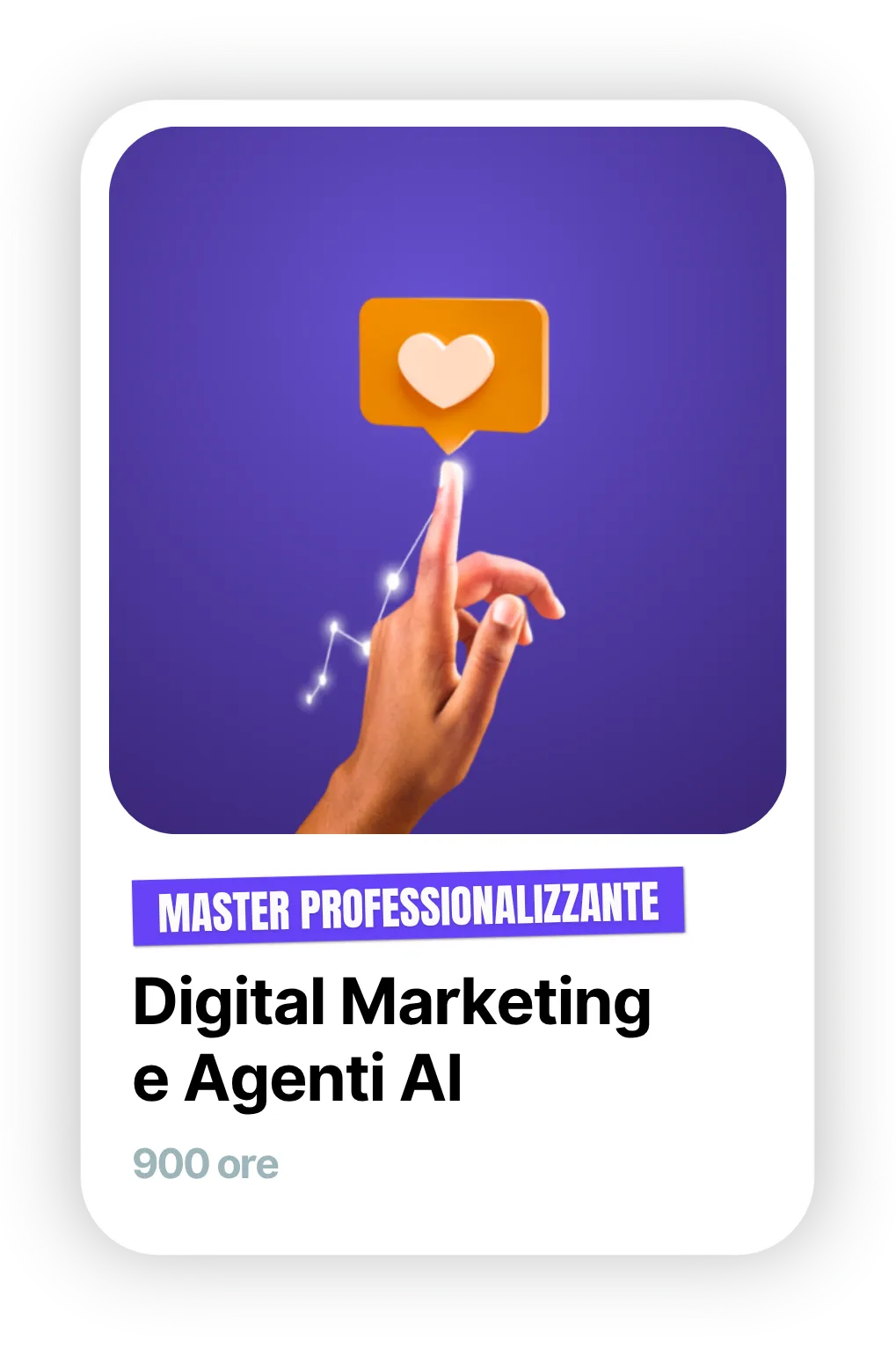 Master professionalizzante in Digital Marketing e Agenti AI, 900 ore