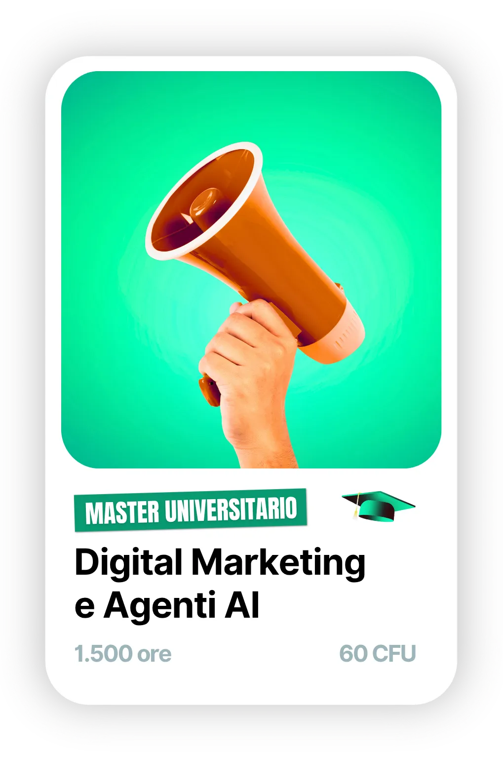 Master universitario in Digital Marketing e Agenti AI, 1.500 ore, 60 CFU